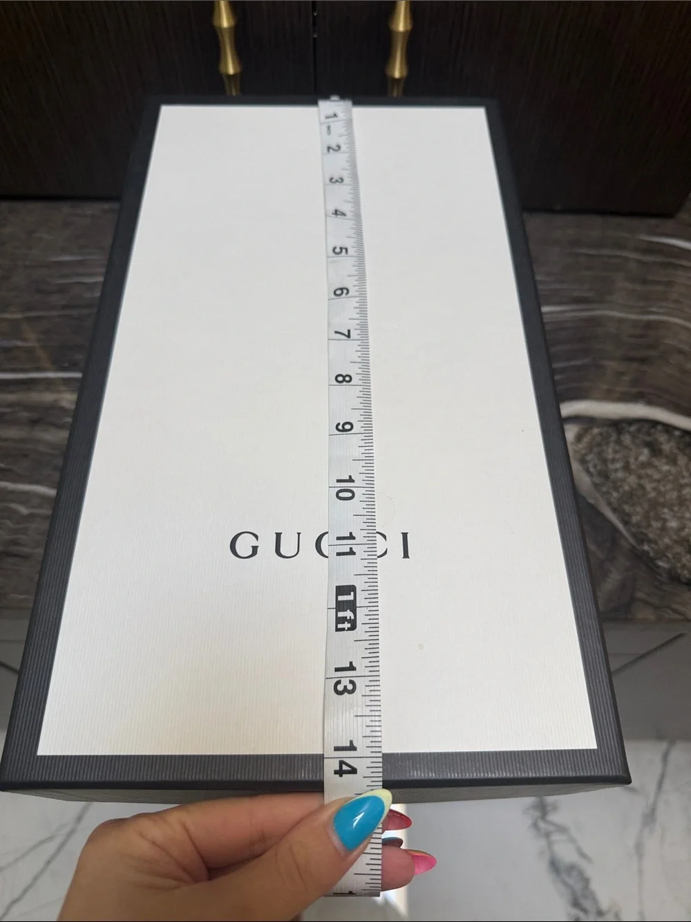 Gucci Black and White Shoe Luxury Box w Logo on the top